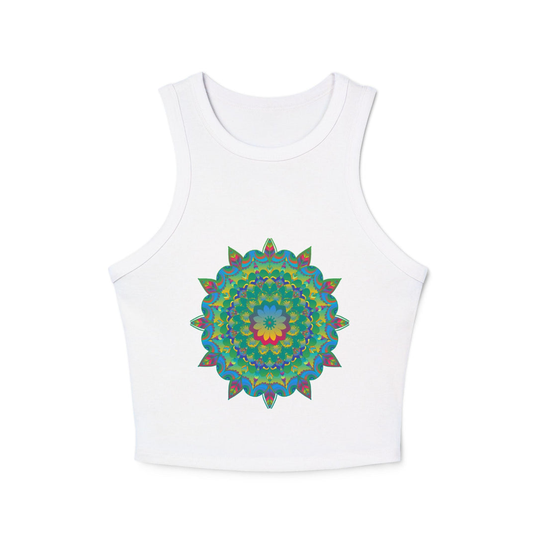 Psychedelic Mandala Racerback Tank Top Tank Top - Blululi