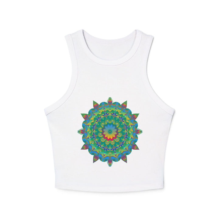 Psychedelic Mandala Racerback Tank Top Tank Top - Blululi