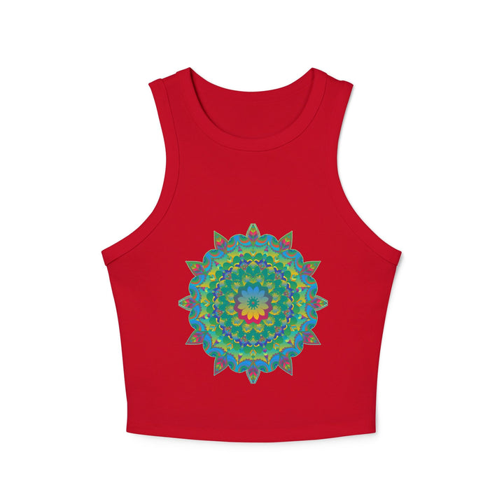 Psychedelic Mandala Racerback Tank Top Tank Top - Blululi