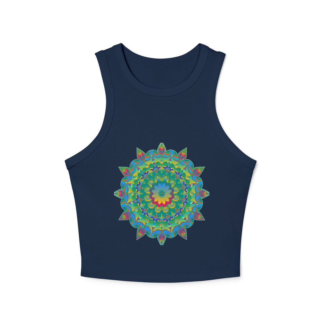 Psychedelic Mandala Racerback Tank Top Tank Top - Blululi