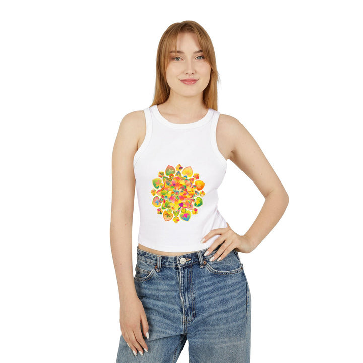 Psychedelic Mandala Racerback Tank Top Tank Top - Blululi