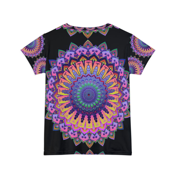 Psychedelic Mandala Rainbow Women's T-Shirt All Over Prints - Blululi