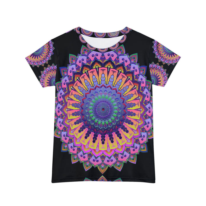 Psychedelic Mandala Rainbow Women's T-Shirt All Over Prints - Blululi