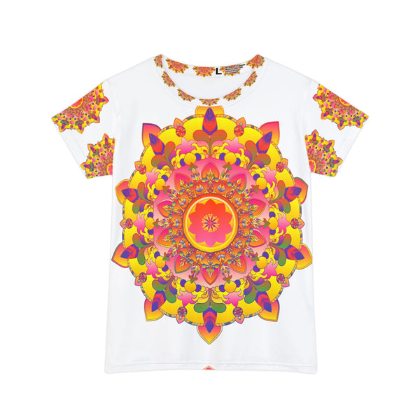 Psychedelic Rainbow Mandala Women's T-Shirt All Over Prints - Blululi