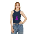 Purple Cat Watercolor Racerback Tank Top Tank Top - Blululi