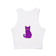 Purple Cat Watercolor Racerback Tank Top Tank Top - Blululi