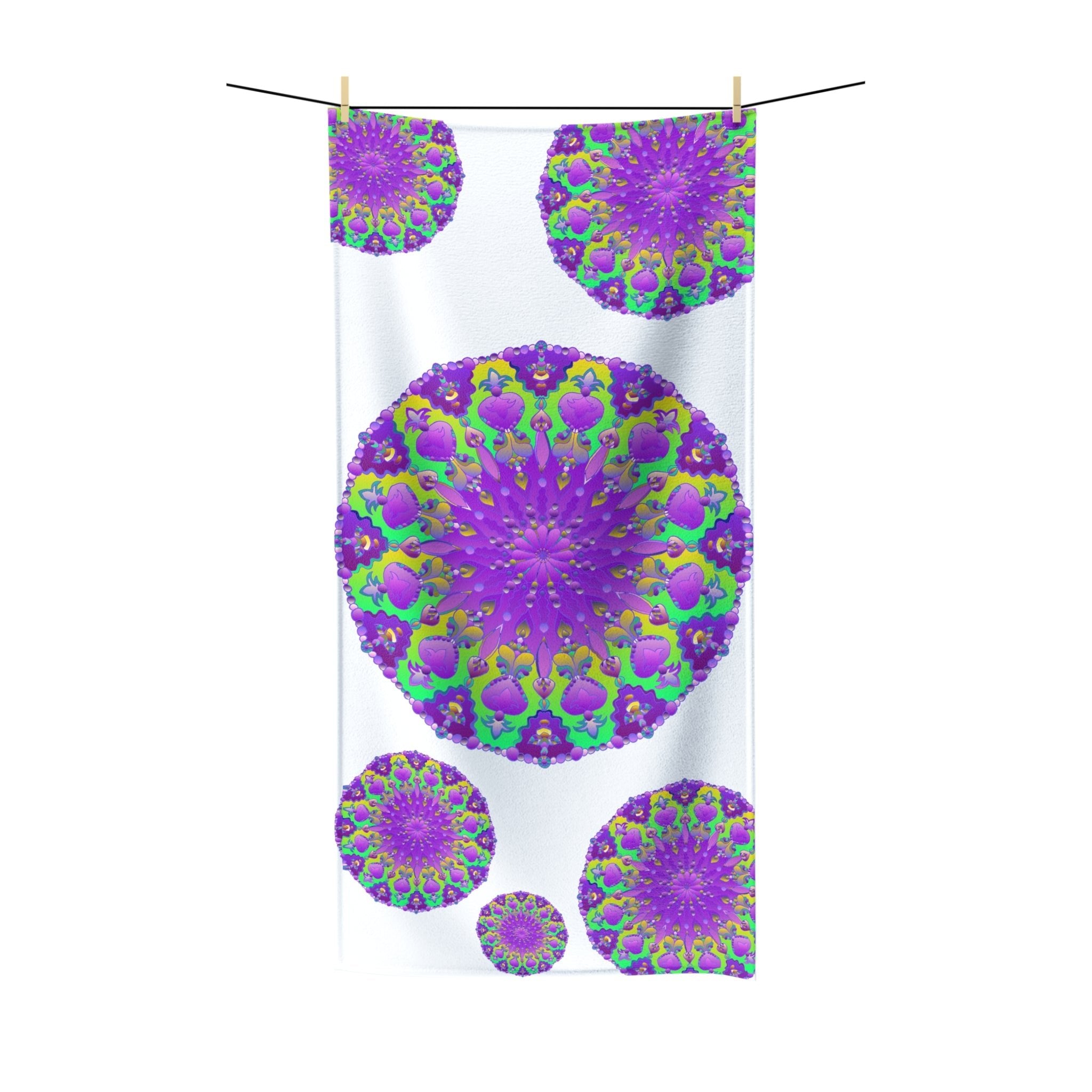 Purple Floral Mandala Beach Towel - Bohemian Decor Home Decor - Blululi