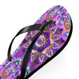 Purple & Gold Mandala Flip Flops - Bohemian Style Shoes - Blululi