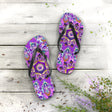 Purple & Gold Mandala Flip Flops - Bohemian Style Shoes - Blululi