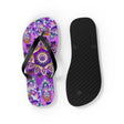 Purple & Gold Mandala Flip Flops - Bohemian Style Shoes - Blululi