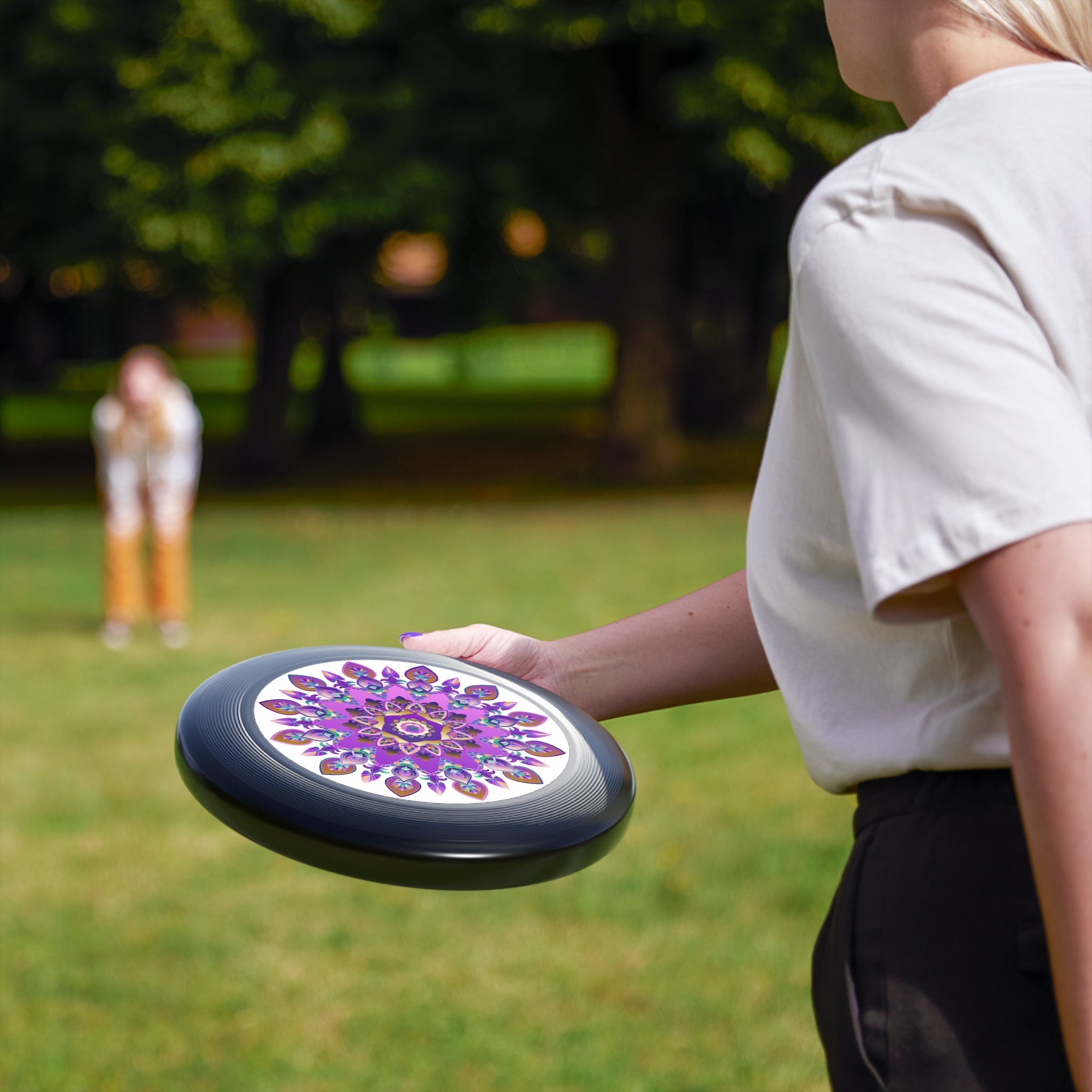 Purple & Gold Mandala Frisbee Disc Accessories - Blululi