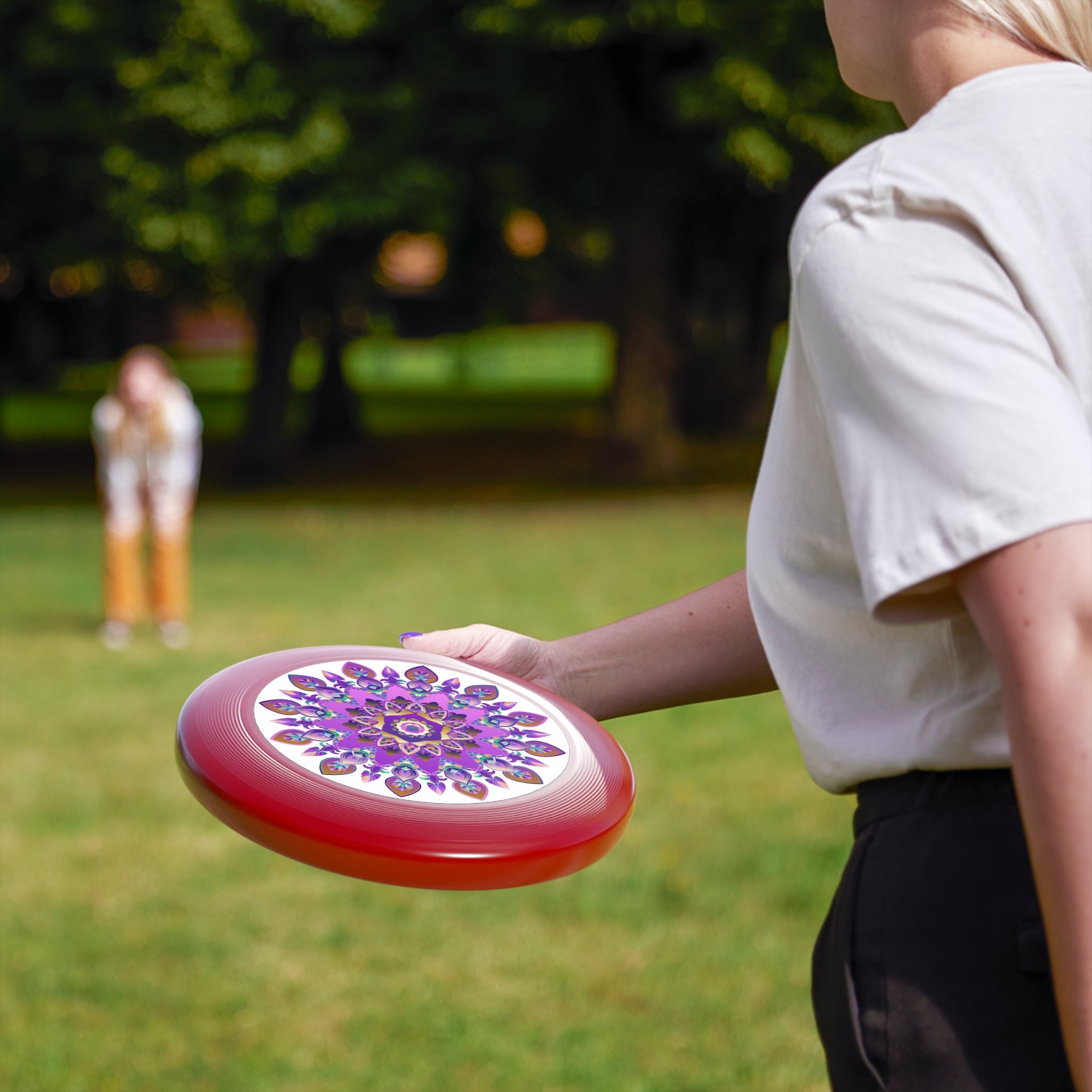 Purple & Gold Mandala Frisbee Disc Accessories - Blululi