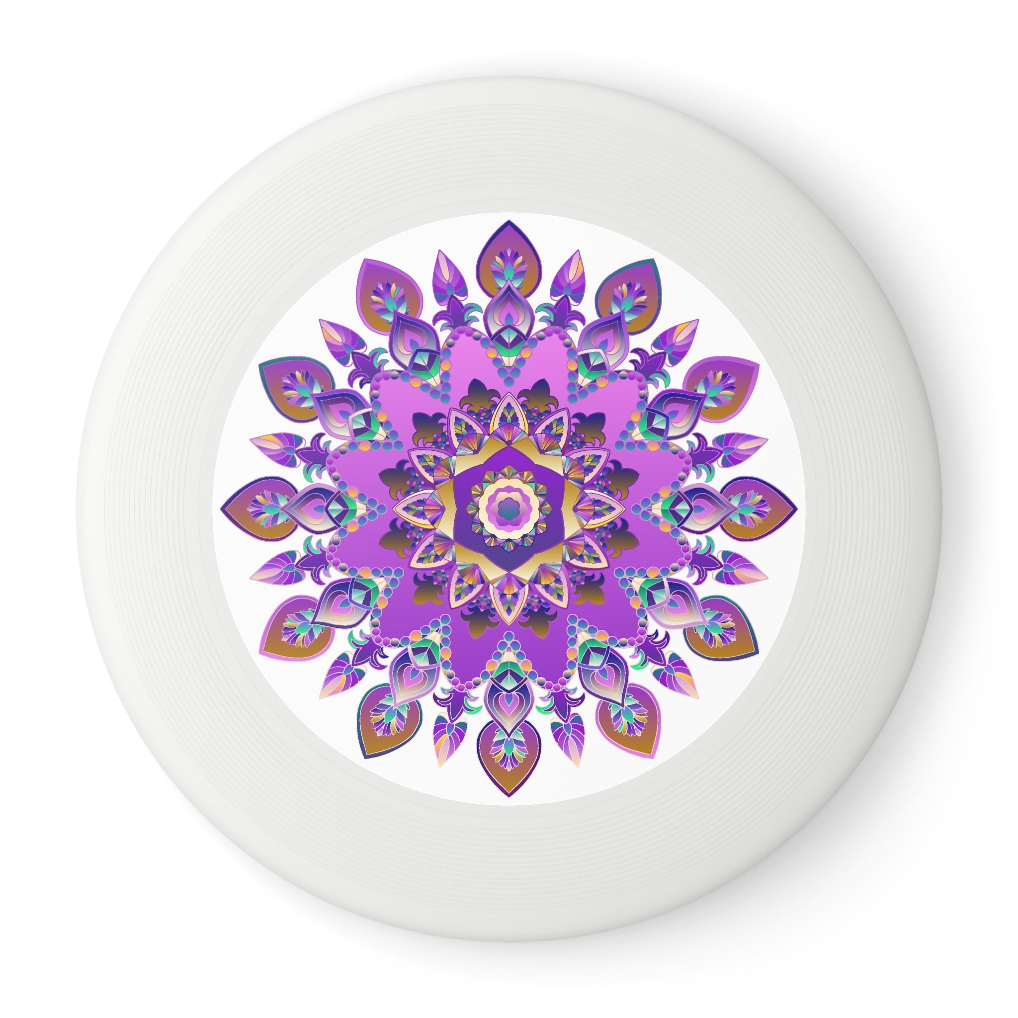 Purple & Gold Mandala Frisbee Disc Accessories - Blululi