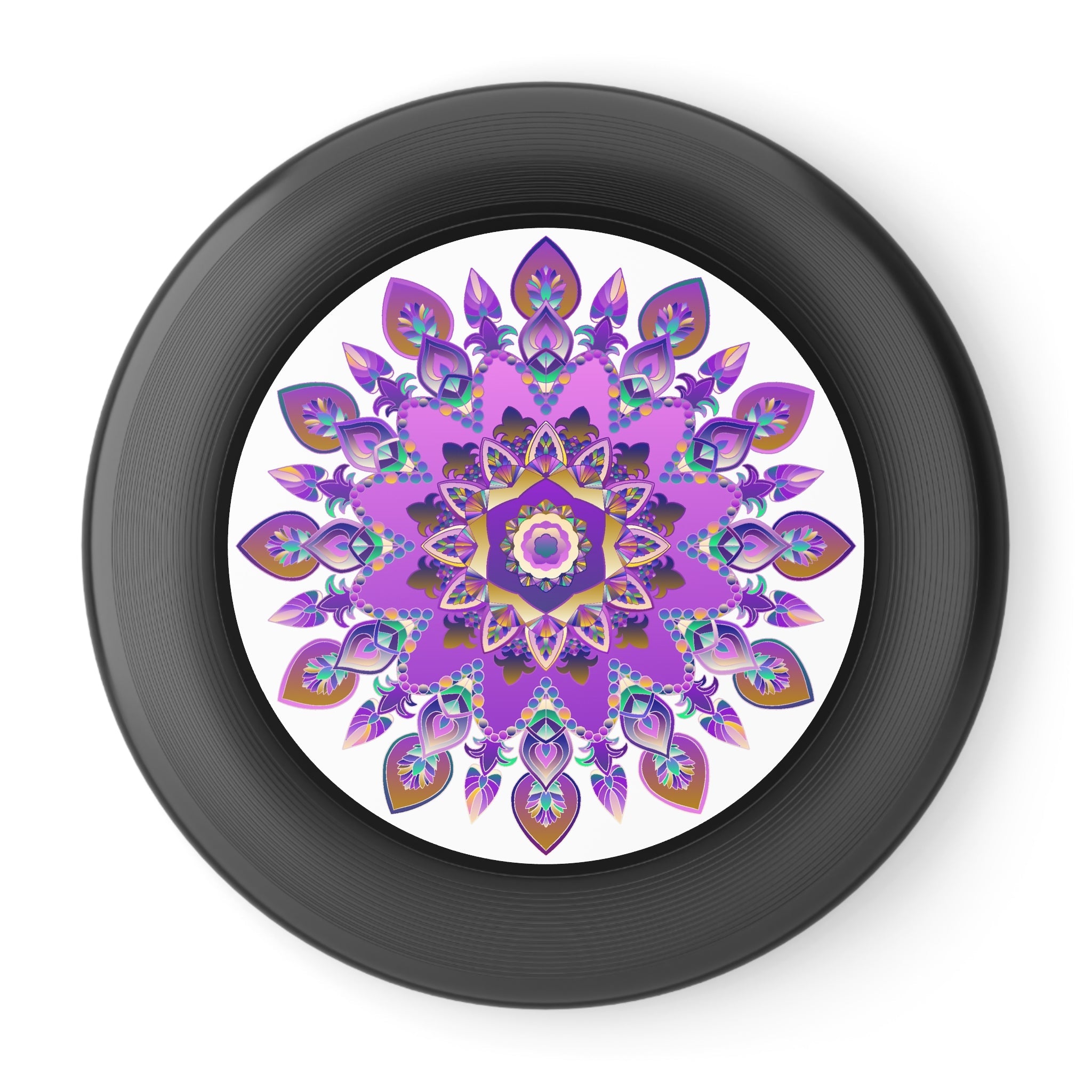 Purple & Gold Mandala Frisbee Disc Accessories - Blululi