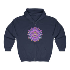 Purple & Gold Mandala Hoodie - Spiritual Art Hoodie - Blululi
