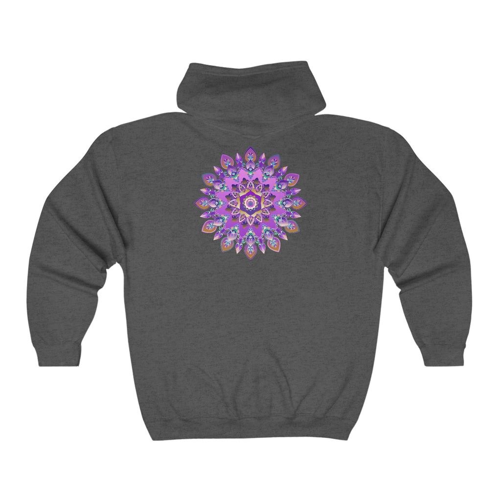 Purple & Gold Mandala Hoodie - Spiritual Art Hoodie - Blululi