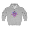 Purple & Gold Mandala Hoodie - Spiritual Art Hoodie - Blululi