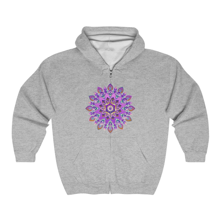 Purple & Gold Mandala Hoodie - Spiritual Art Hoodie - Blululi