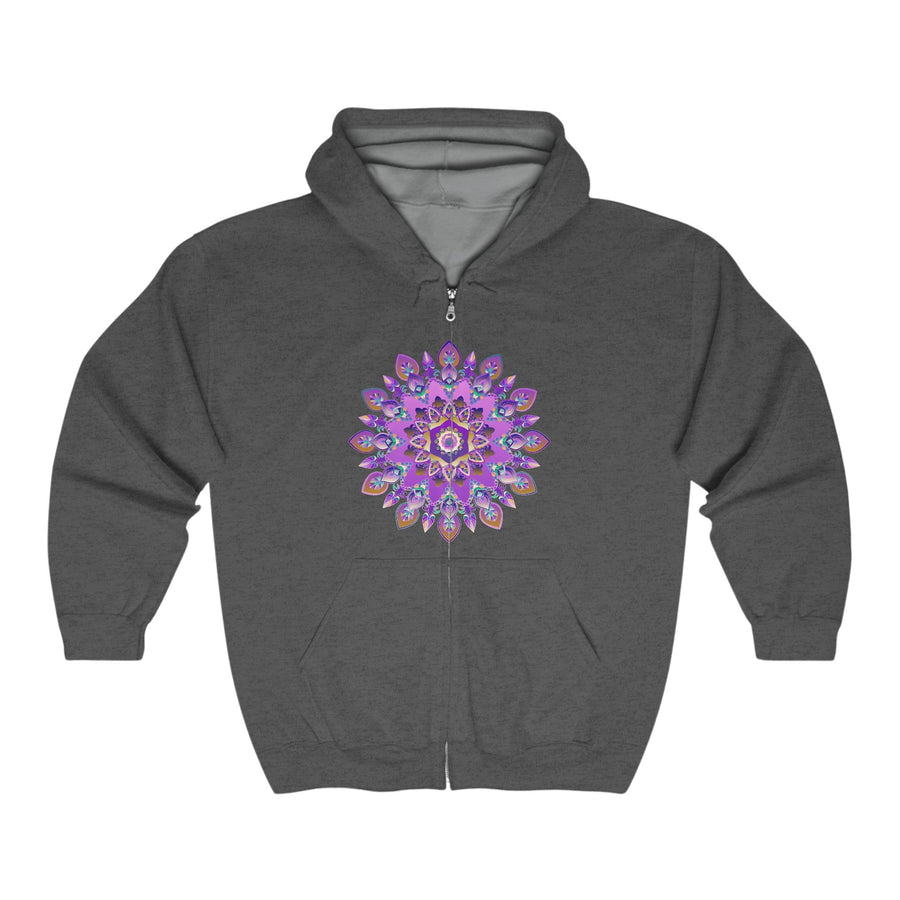 Purple & Gold Mandala Hoodie - Spiritual Art Hoodie - Blululi