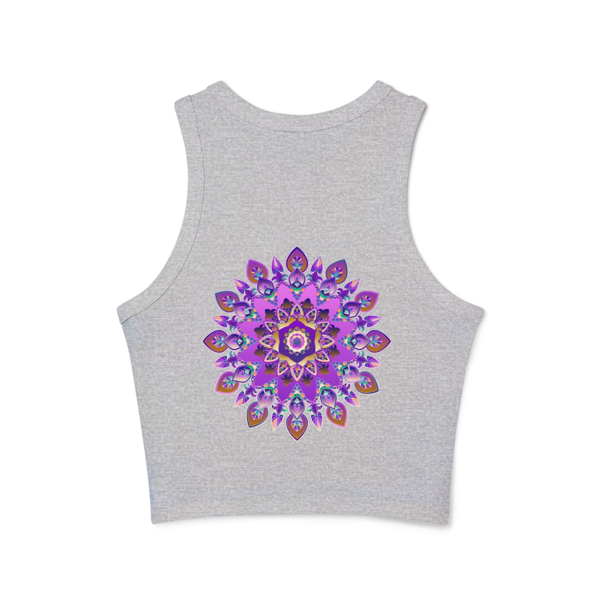 Purple & Gold Mandala Racerback Tank Top Tank Top - Blululi