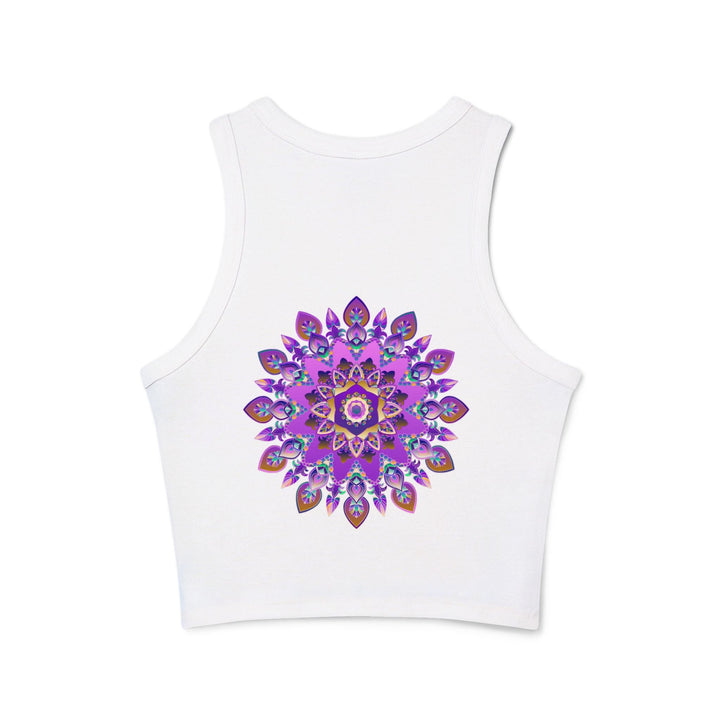 Purple & Gold Mandala Racerback Tank Top Tank Top - Blululi