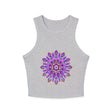 Purple & Gold Mandala Racerback Tank Top Tank Top - Blululi
