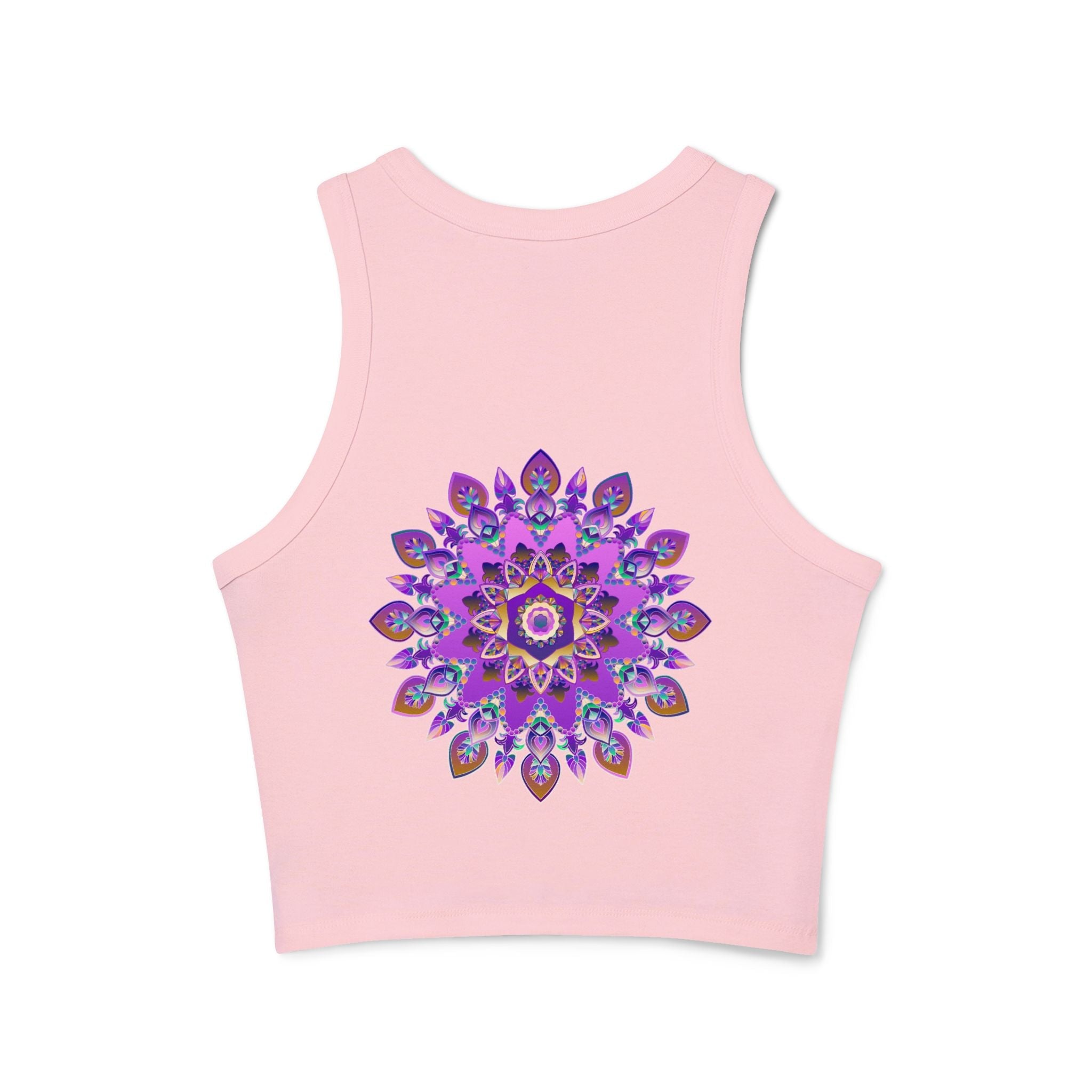 Purple & Gold Mandala Racerback Tank Top Tank Top - Blululi