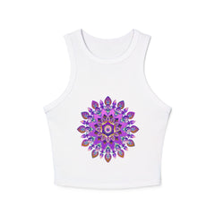Purple & Gold Mandala Racerback Tank Top Tank Top - Blululi