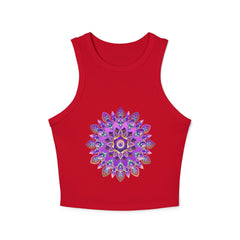 Purple & Gold Mandala Racerback Tank Top Tank Top - Blululi