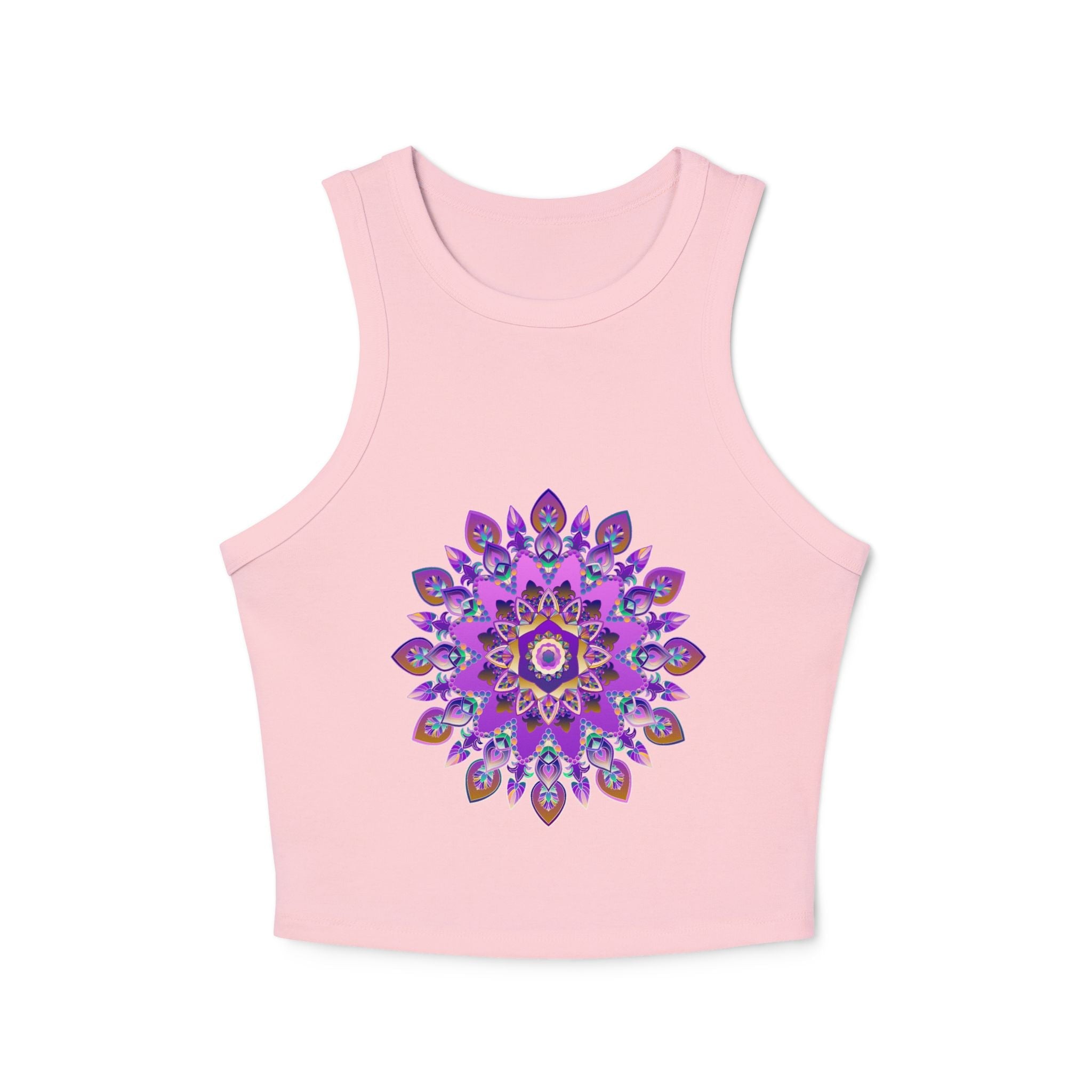 Purple & Gold Mandala Racerback Tank Top Tank Top - Blululi