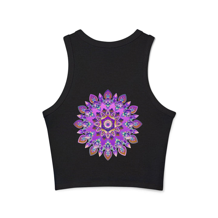 Purple & Gold Mandala Racerback Tank Top Tank Top - Blululi