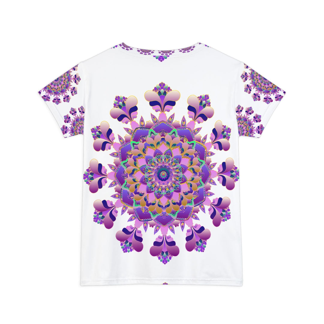 Purple & Gold Mandala Women's T-Shirt All Over Prints - Blululi