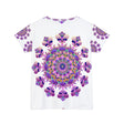 Purple & Gold Mandala Women's T-Shirt All Over Prints - Blululi