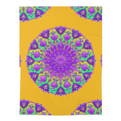 Purple & Green Mandala Baby Swaddle Blanket Home Decor - Blululi