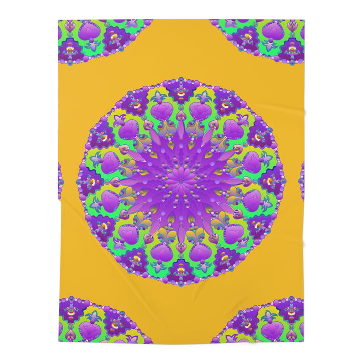 Purple & Green Mandala Baby Swaddle Blanket Home Decor - Blululi