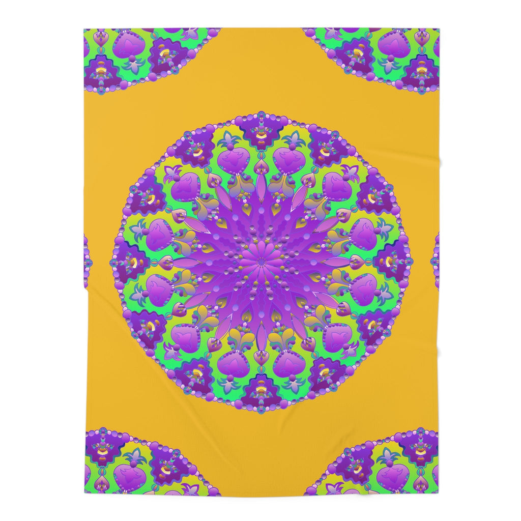 Purple & Green Mandala Baby Swaddle Blanket Home Decor - Blululi