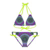 Purple & Green Mandala Bikini Set - Hand Drawn Art All Over Prints - Blululi