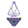 Purple & Green Mandala Bikini Set - Hand Drawn Art All Over Prints - Blululi