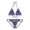 Purple & Green Mandala Bikini Set - Hand Drawn Art All Over Prints - Blululi