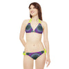 Purple & Green Mandala Bikini Set - Hand Drawn Art All Over Prints - Blululi