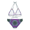 Purple & Green Mandala Bikini Set - Hand Drawn Art All Over Prints - Blululi