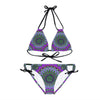 Purple & Green Mandala Bikini Set - Hand Drawn Art All Over Prints - Blululi