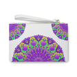 Purple Green Mandala Clutch Bag Bags - Blululi