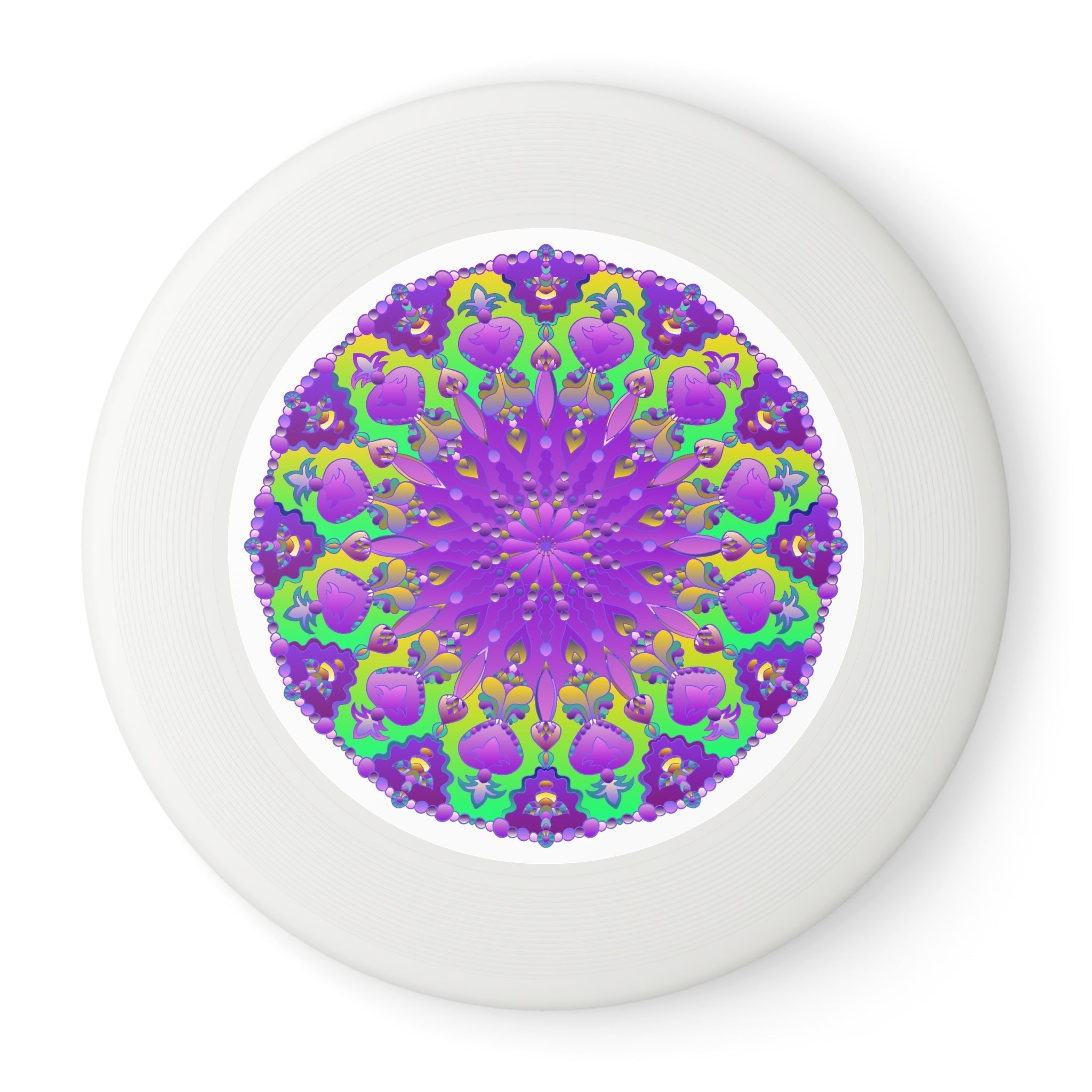 Purple & Green Mandala Frisbee Disc Accessories - Blululi