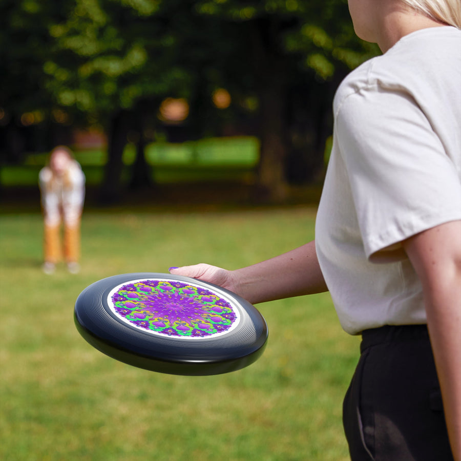 Purple & Green Mandala Frisbee Disc Accessories - Blululi