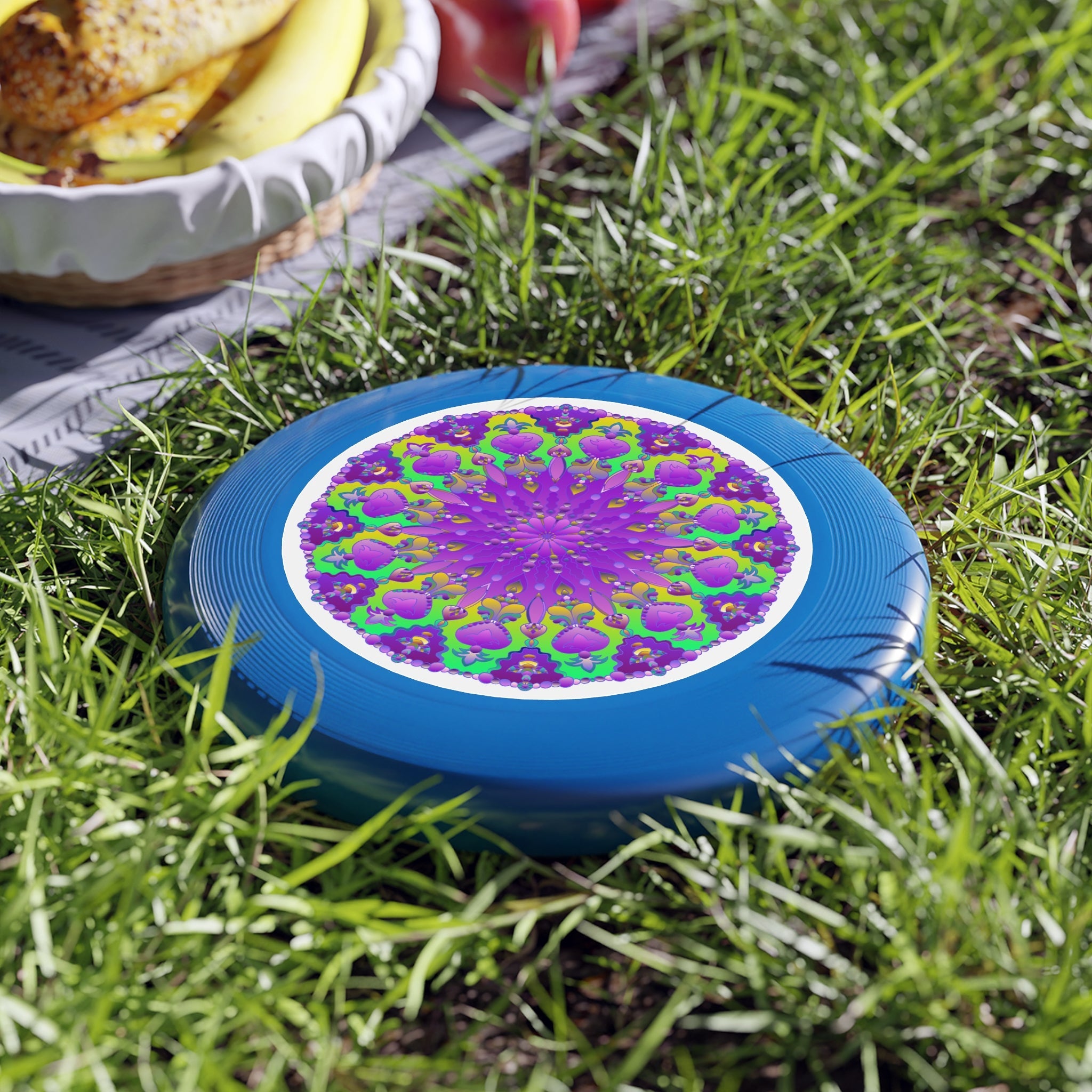 Purple & Green Mandala Frisbee Disc Accessories - Blululi