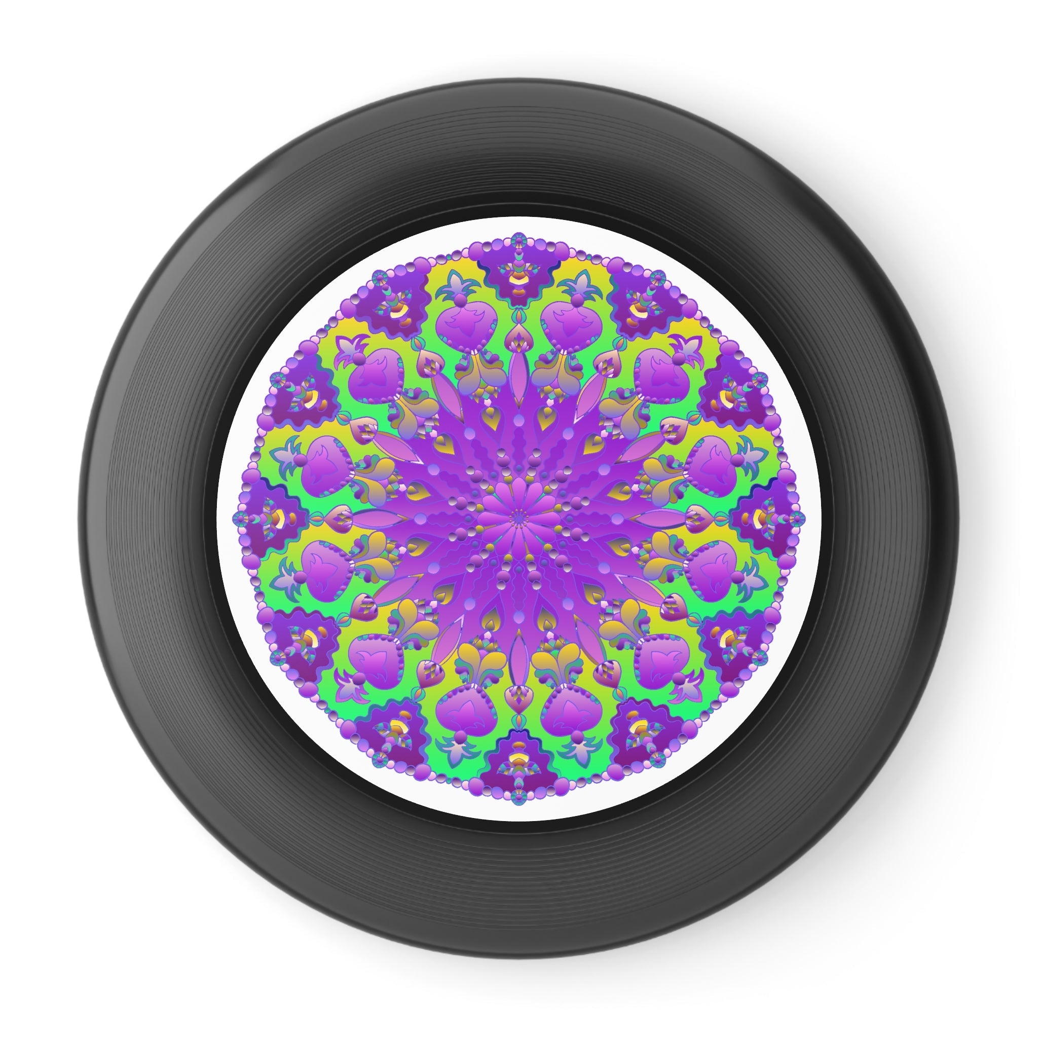 Purple & Green Mandala Frisbee Disc Accessories - Blululi