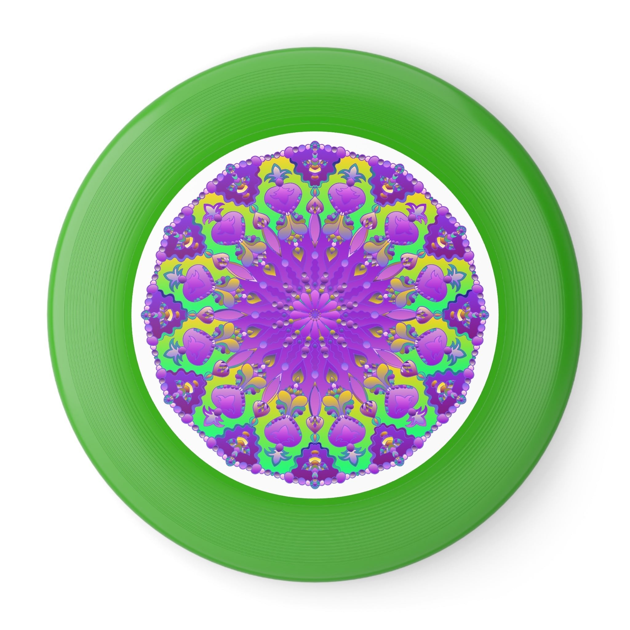 Purple & Green Mandala Frisbee Disc Accessories - Blululi