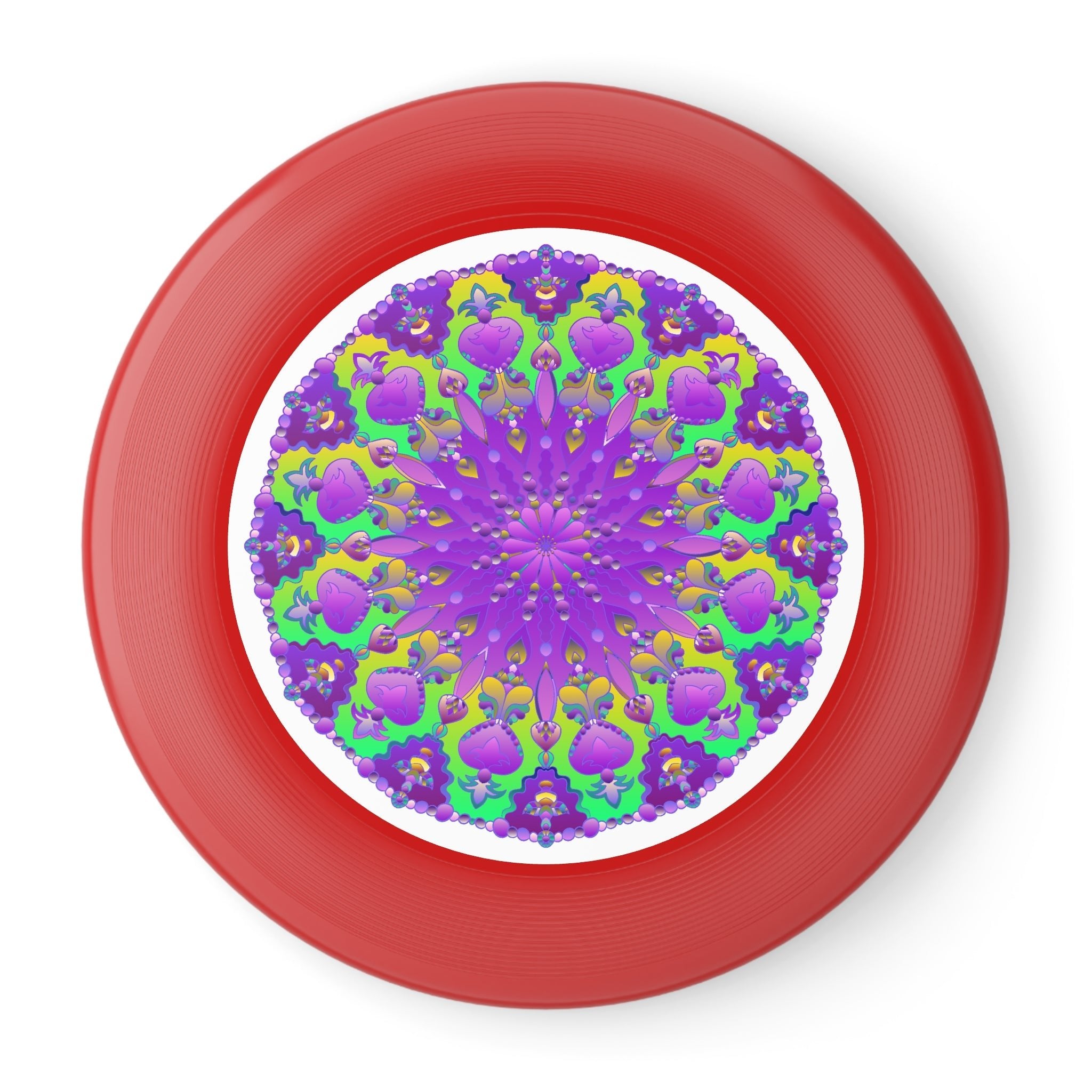 Purple & Green Mandala Frisbee Disc Accessories - Blululi