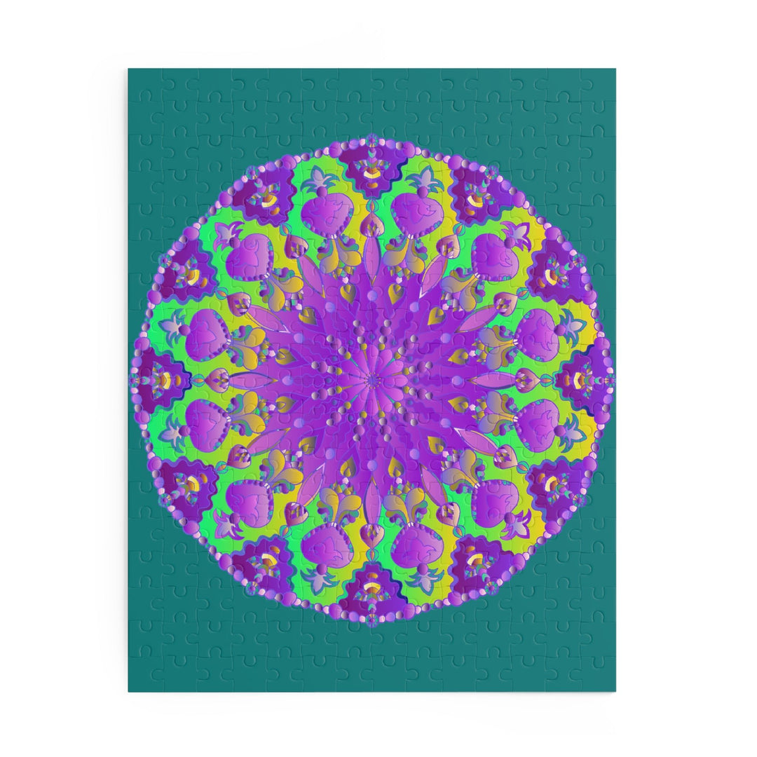 Purple & Green Mandala Puzzle - 252/500 Pieces Puzzle - Blululi